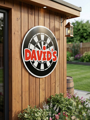 Personalised dart board sign - personalised,